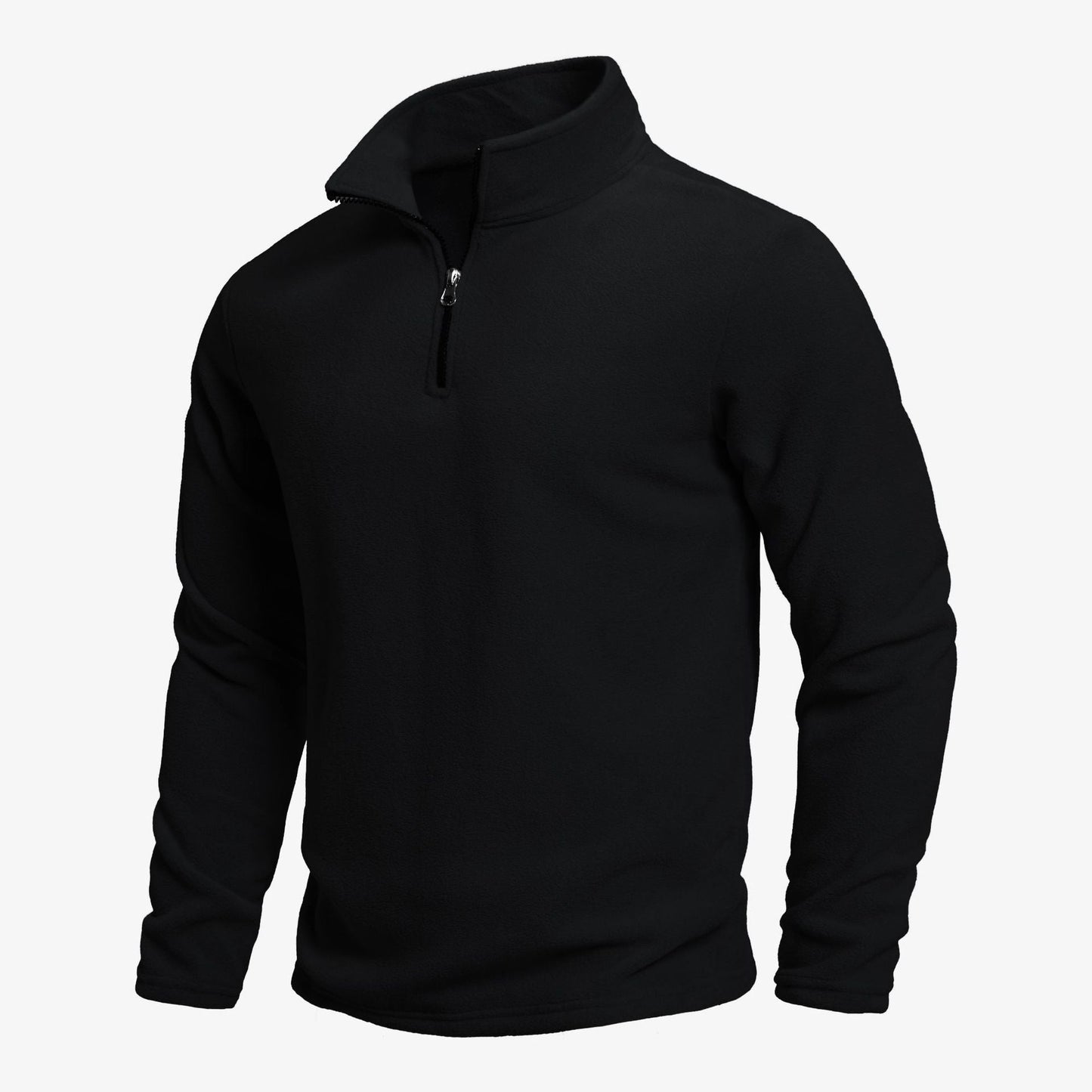 Men's Stand Collar Half-zip Long Sleeve Pullover Sweatshirt olgosential