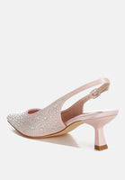 Vernaos Pointed Toe Rhinestone Slingbacks London Rag