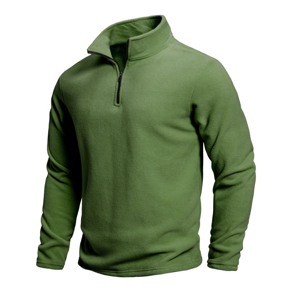 Men's Stand Collar Half-zip Long Sleeve Pullover Sweatshirt olgosential